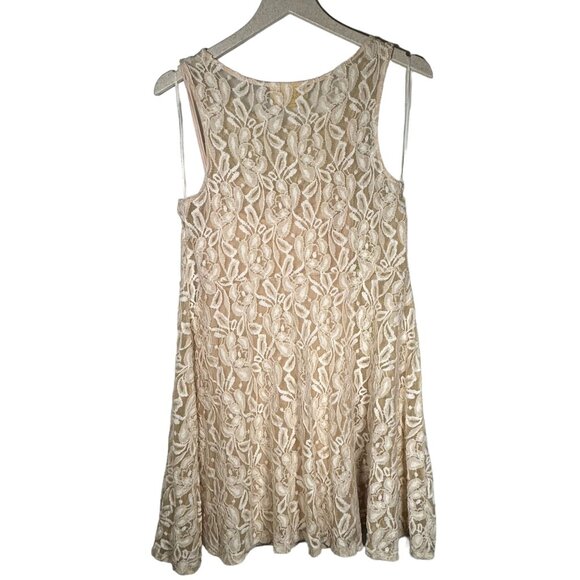 Free People Miles Of Lace Country Flare Dress Size Medium Ivory - Picture 5 of 7